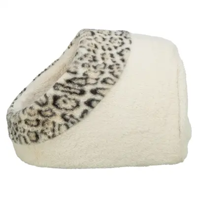 Trixie kattenmand iglo Leo Soft pluche crème/panterprint 35 x 41 x 26 cm