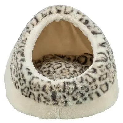 Trixie kattenmand iglo Leo Soft pluche crème/panterprint 35 x 41 x 26 cm - Afbeelding 5