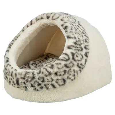 Trixie kattenmand iglo Leo Soft pluche crème/panterprint 35 x 41 x 26 cm