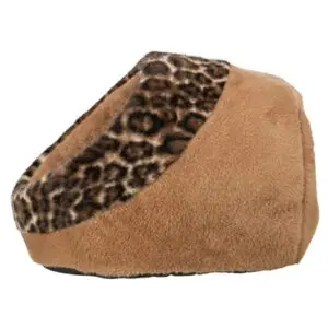 Trixie kattenmand iglo Leo Soft pluche bruin/panterprint 35 x 41 x 26 cm - Afbeelding 4