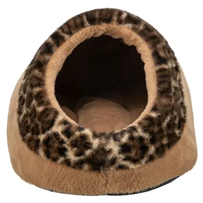 Trixie kattenmand iglo Leo Soft pluche bruin/panterprint 35 x 41 x 26 cm - Afbeelding 6