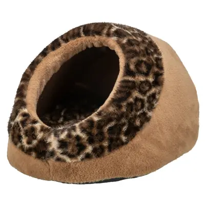 Trixie kattenmand iglo Leo Soft pluche bruin/panterprint 35 x 41 x 26 cm