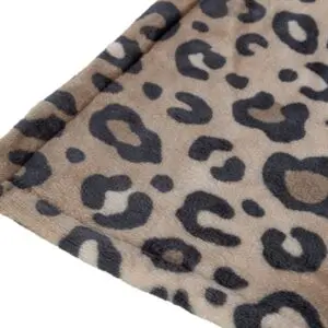 Trixie hondendeken Leo Soft pluche bruin/panterprint 70 x 50 cm - Afbeelding 2