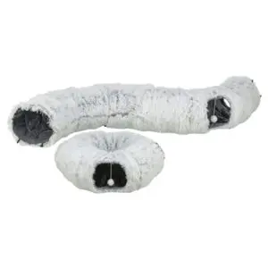 Trixie Harvey pluche speeltunnel/donut wit/grijs 160 x 25 cm - Afbeelding 8