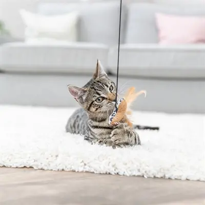 Trixie kattenhengel hart 50 cm – hout en katoen, met catnip - Afbeelding 5