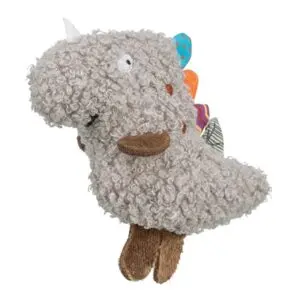 Trixie dino van pluche met catnip 12 cm – grijs - Afbeelding 1