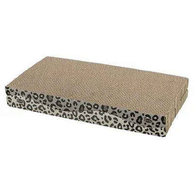 Trixie krabplank Leo panterprint 44 x 25 x 6 cm – set van 2 met catnip