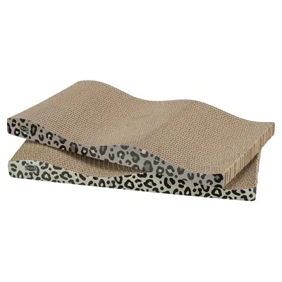 Trixie krabplank Leo panterprint 44 x 25 x 6 cm – set van 2 met catnip - Afbeelding 5
