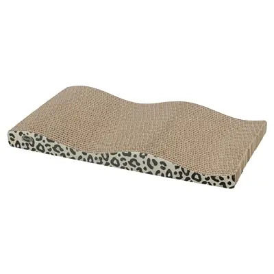 Trixie krabplank Leo panterprint 44 x 25 x 6 cm – set van 2 met catnip