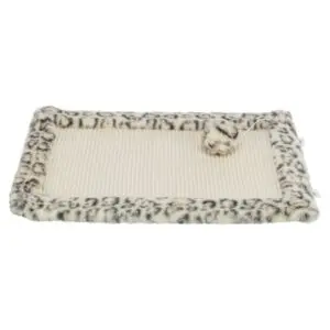 Trixie krabmat Leo panterprint crème 55 x 35 cm – met speelballetje