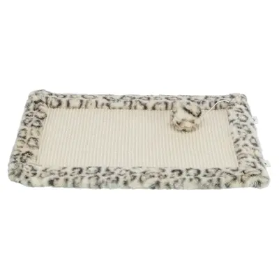 Trixie krabmat Leo panterprint crème 55 x 35 cm – met speelballetje