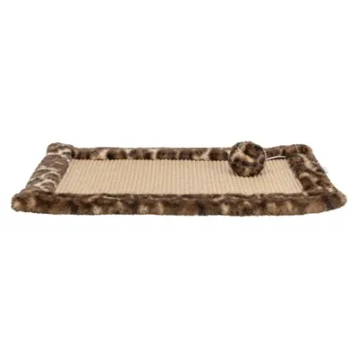 Trixie krabmat Leo panterprint bruin 55 x 35 cm – met speelballetje