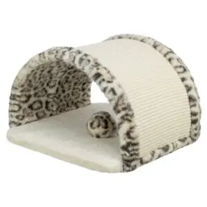 Trixie krabbrug Leo panterprint crème 38 x 38 x 25 cm – pluche en jute - Afbeelding 4