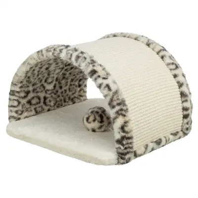 Trixie krabbrug Leo panterprint crème 38 x 38 x 25 cm – pluche en jute
