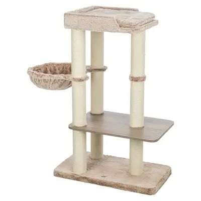 Trixie krabpaal Sienna taupe 68 x 38 x 105 cm – met relaxmand