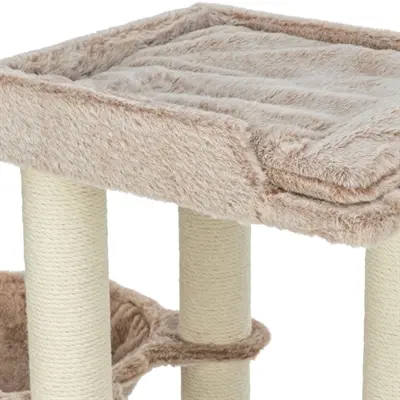 Trixie krabpaal Sienna taupe 68 x 38 x 105 cm – met relaxmand - Afbeelding 3