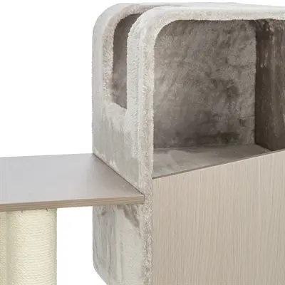 Trixie krabpaal Marina grijs 78 x 45 x 132 cm – met schuilhuis
