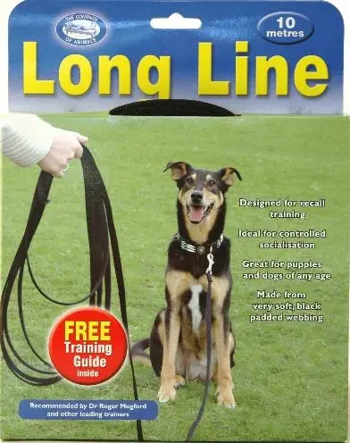The Company of Animals Clix looplijn zwart 10 m – voor training