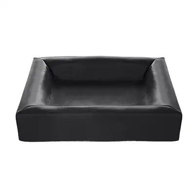 Bia Bed kunstleren hoes hondenmand zwart 85 x 70 x 15 cm – maat 4