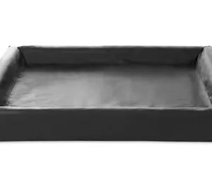 Bia Bed kunstleren hoes hondenmand zwart 120 x 100 x 15 cm – maat 7 - Afbeelding 1