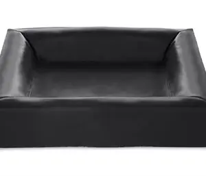 Bia Bed kunstleren hoes hondenmand zwart 60 x 50 x 12,5 cm – maat 2 - Afbeelding 1