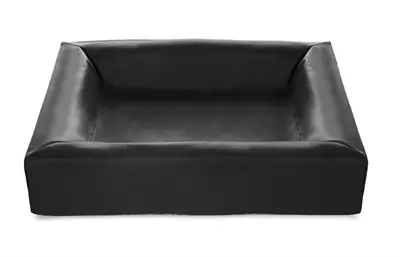 Bia Bed kunstleren hoes hondenmand zwart 60 x 50 x 12,5 cm – maat 2