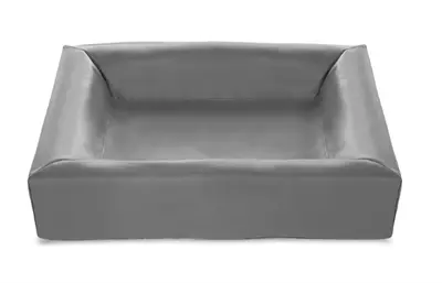 Bia Bed kunstleren hoes hondenmand grijs 70 x 60 x 15 cm – maat 3