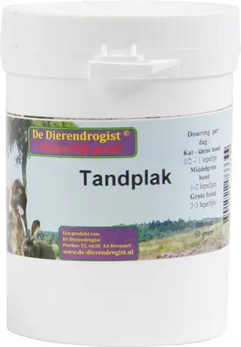 Dierendrogist tandplakpoeder 50 g – tandverzorging voor honden