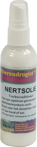 Dierendrogist nertsolie vachtconditioner spray 100 ml – hond en kat