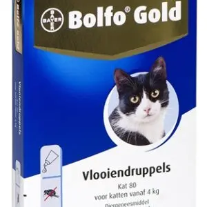 Bolfo Gold vlooiendruppels kat 80 – per pipet, voor katten vanaf 4 kg - Afbeelding 1