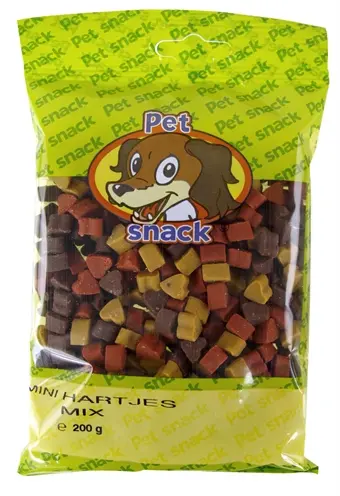 Petsnack hondensnoepjes mini hartjes mix 14 x 200 g