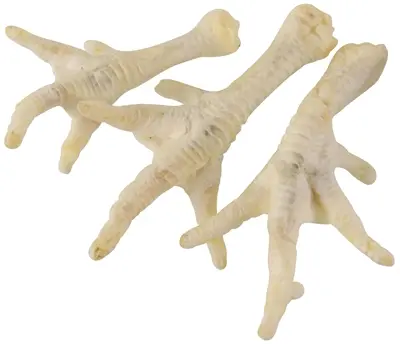 Petsnack kippenpoten wit 1 kg – gepoft, met honing