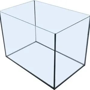 Glazen aquarium zwarte kit 35 x 23 x 26 cm – zonder bovenkap - Afbeelding 1