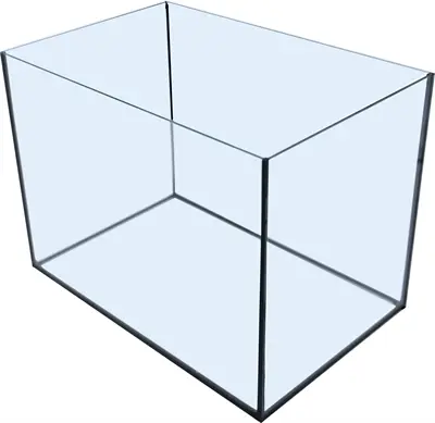 Glazen aquarium zwarte kit 35 x 23 x 26 cm – zonder bovenkap