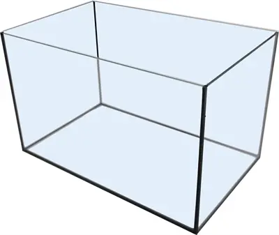 Glazen aquarium zwarte kit 45 x 28 x 28 cm – zonder bovenkap