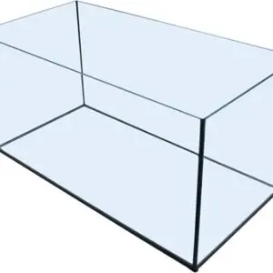 Glazen aquarium zwarte kit 60 x 30 x 30 cm – zonder bovenkap - Afbeelding 1