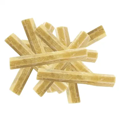 Petsnack geperste staaf 10 inch (25,5 x 2,5 cm) – buffelhuid, 10 stuks