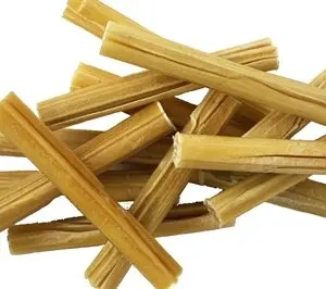 Petsnack geperste staaf 5 inch (12,5 x 1,5 cm) – buffelhuid, 25 stuks - Afbeelding 1