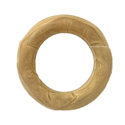 Petsnack geperste ring 6 inch (15 cm) – buffelhuid, 3 stuks