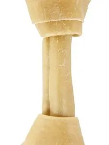 Petsnack geknoopt bot 7,5 inch (19 cm) – buffelhuid, 5 stuks - Afbeelding 1