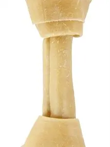 Petsnack geknoopt bot 10 inch (25,5 cm) 160 g – buffelhuid, 5 stuks - Afbeelding 1