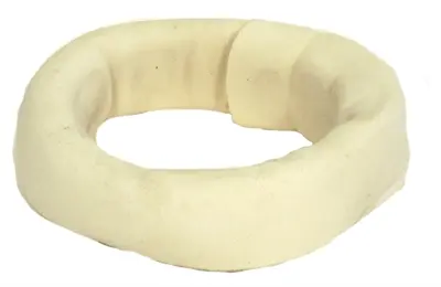 Petsnack ring wit 6-6,5 inch 220 g – buffelhuid, 2 stuks