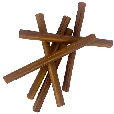 Petsnack geperste staaf gerookt 10 inch – buffelhuid, 5 stuks - Afbeelding 5