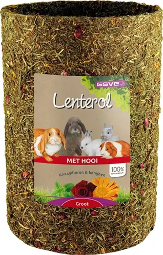 Esve Lenterol Large 30 cm – speelrol met hooi, bloemen en kruiden
