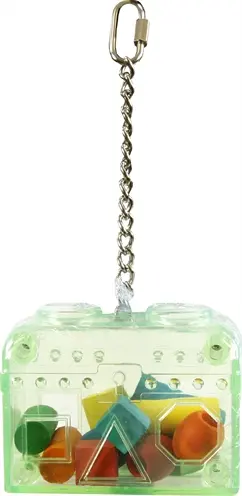 Happy Pet papegaaienspeelgoed Schatkist 26 x 12 x 7 cm – hout en plastic