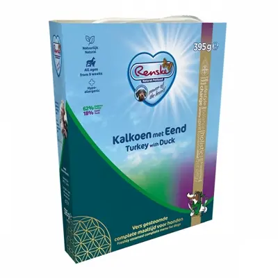 Renske hondenvoer vers vlees kalkoen en eend 10 x 395 g - Afbeelding 4