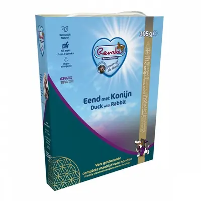 Renske hondenvoer vers vlees eend en konijn 10 x 395 g – glutenvrij - Afbeelding 4