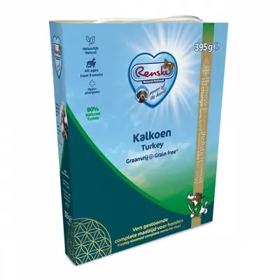 Renske hondenvoer vers vlees kalkoen 10 x 395 g – graanvrij - Afbeelding 4