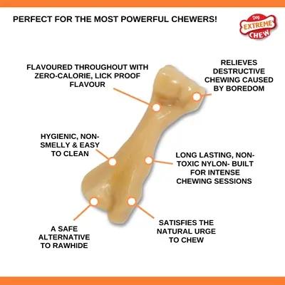 Nylabone Power Chew kauwspeelgoed kipsmaak – harde bijters vanaf 23 kg - Afbeelding 4