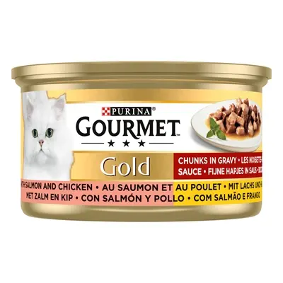 Gourmet Gold kattenvoer fijne hapjes zalm en kip 24 x 85 g - Afbeelding 4